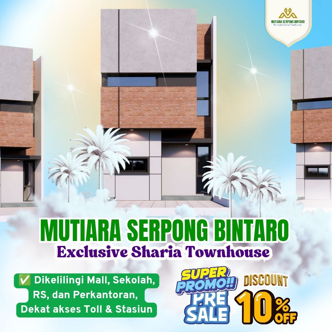 townhouse mutiara serpong bintaro